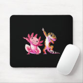 Cute Kawaii Leopard Gecko Dabbing Axolotl Friends マウスパッド (マウス)
