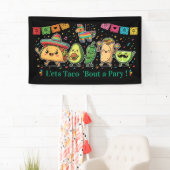 Cute Kawaii Mexican Food Party - Taco Burrito Avoc 横断幕 (インサイチュ)