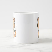 Cute Kawaii Orange Tabby Cat Illustration ジャンボコーヒーマグカップ (正面)