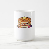 Cute Kawaii Pancake Stack with Syrup and Berries コーヒーマグカップ (中央)