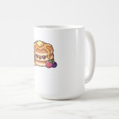Cute Kawaii Pancake Stack with Syrup and Berries コーヒーマグカップ (正面右)