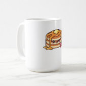 Cute Kawaii Pancake Stack with Syrup and Berries コーヒーマグカップ (正面左)