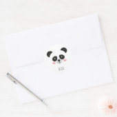 Cute Kawaii Panda Sticker – Custom Name Stickers ラウンドシール (封筒)