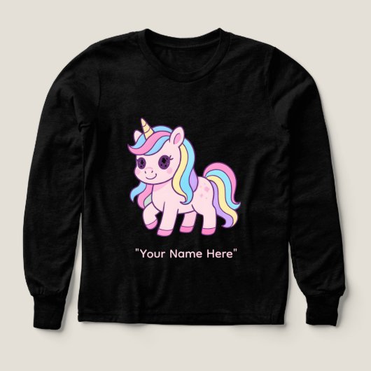 Cute Kawaii Pastel Unicorn Rainbow Girls Birthday  (デザイン正面)