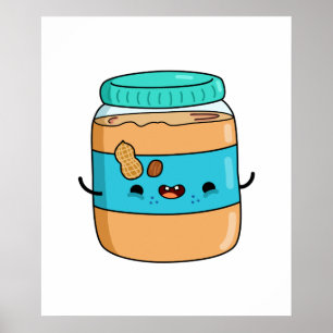 Cute Kawaii Peanut Butter ポスター