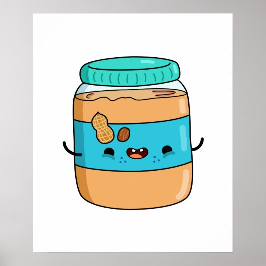 Cute Kawaii Peanut Butter ポスター (正面)