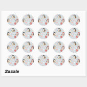 Cute Kawaii Penguin Love Mail Pattern ラウンドシール (シート)