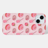 Cute Kawaii Pink Aesthetic Foods Seamless Pattern Case-Mate iPhoneケース (裏面 (横))
