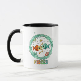 Cute Kawaii Pisces Zodiac Sign マグカップ