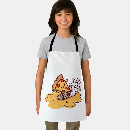 Cute Kawaii Pizza Apron Funny cheesy kitchen apron エプロン (インサイチュ)