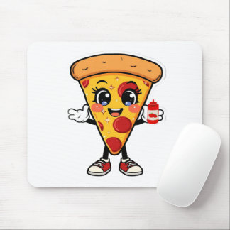 Cute Kawaii Pizza Cartoon Mousepad マウスパッド