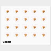Cute Kawaii Pizza Sticker – Funny Pizza Lover Cart ハートシール (シート)
