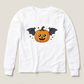 Cute Kawaii Pumpkin Bat Halloween PNG (デザイン正面)