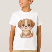 Cute Kawaii Puppy Character Design Tシャツ (正面)