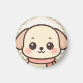 Cute Kawaii Puppy Face Magnet  マグネット (正面)