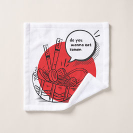 Cute Kawaii Ramen - Funny Japanese Food  ウォッシュタオル