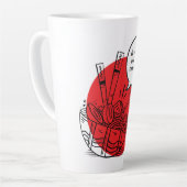 Cute Kawaii Ramen - Funny Japanese Food  カフェラテマグ (左アングル)