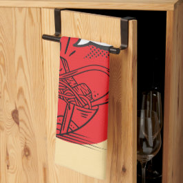 Cute Kawaii Ramen - Funny Japanese Food  キッチンタオル