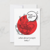 Cute Kawaii Ramen - Funny Japanese Food サンキューカード (正面)