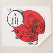 Cute Kawaii Ramen - Funny Japanese Food  シェルパブランケット (正面(横))