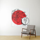 Cute Kawaii Ramen - Funny Japanese Food  タペストリー (インサイチュ(横))