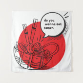 Cute Kawaii Ramen - Funny Japanese Food  タペストリー (正面)