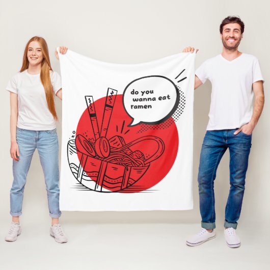 Cute Kawaii Ramen - Funny Japanese Food  フリースブランケット (インサイチュ)