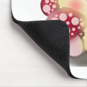 Cute Kawaii Red Mushroom Hedgehog Toadstool Art マウスパッド (コーナー)