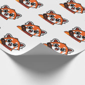 Cute Kawaii Red Panda Pattern Wrapping Paper for G ラッピングペーパー (角)