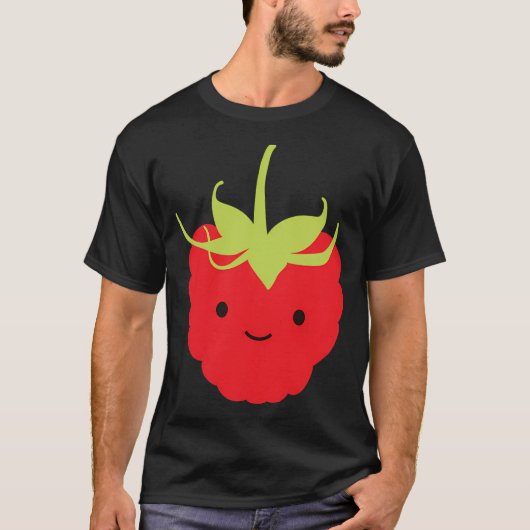 Cute Kawaii Red Raspberry Tシャツ (正面)
