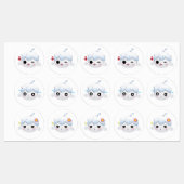 Cute Kawaii Riri Reaction Emoji Sticker Sheet ラベル (シート)