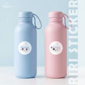 Cute Kawaii Riri Reaction Emoji Sticker Sheet ラベル