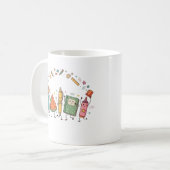 Cute Kawaii School Supplies Mug コーヒーマグカップ (正面左)