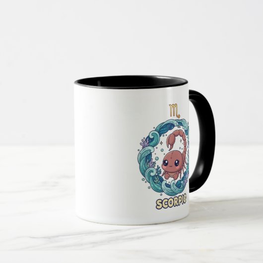 Cute Kawaii Scorpio Zodiac Sign マグカップ (正面右)