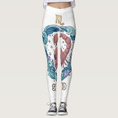 Cute Kawaii Scorpio Zodiac Sign Leggings レギンス (正面)