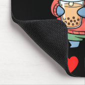 Cute Kawaii Shark Boba Tea Funny Bubble Tea Lover  マウスパッド (コーナー)