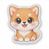 Cute Kawaii Shiba Inu Dog Sticker – Japan Style シール (正面)