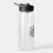 Cute Kawaii Shop Small Business Cat Pastel Pink Fl ウォーターボトル (右面)