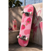 Cute Kawaii Strawberry Cow Pattern スケートボード