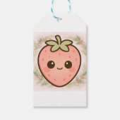 Cute Kawaii Strawberry Gift Tag ギフトタグ (正面)