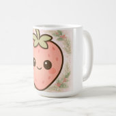 Cute Kawaii Strawberry Mug コーヒーマグカップ (正面右)