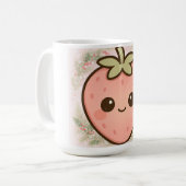 Cute Kawaii Strawberry Mug コーヒーマグカップ (正面左)