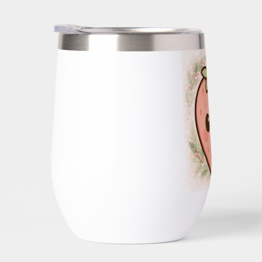Cute Kawaii Strawberry Wine Tumbler (右面)