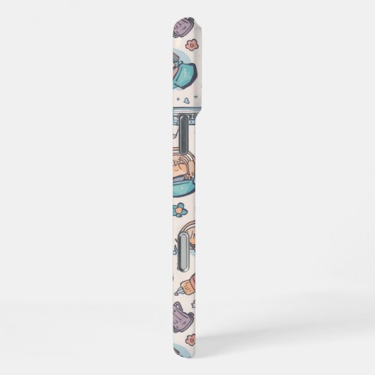 Cute Kawaii Style for Music Lovers and Retro Fans iPhoneケース (右側面)