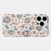 Cute Kawaii Style for Music Lovers and Retro Fans iPhoneケース (裏面横)