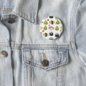 Cute Kawaii Sushi Pattern Button | Fun Foodie Pin  缶バッジ (インサイチュ)