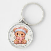 Cute Kawaii Teddy Bear Winter Keychain キーホルダー (正面)