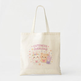 Cute Kawaii Tote Bag with Bunny & Bear トートバッグ