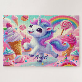 Cute Kawaii Unicorn, Cupcakes, Rainbow ジグソーパズル
