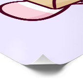 Cute Kawaii Unicorn Love Illustration ポスター (コーナー)